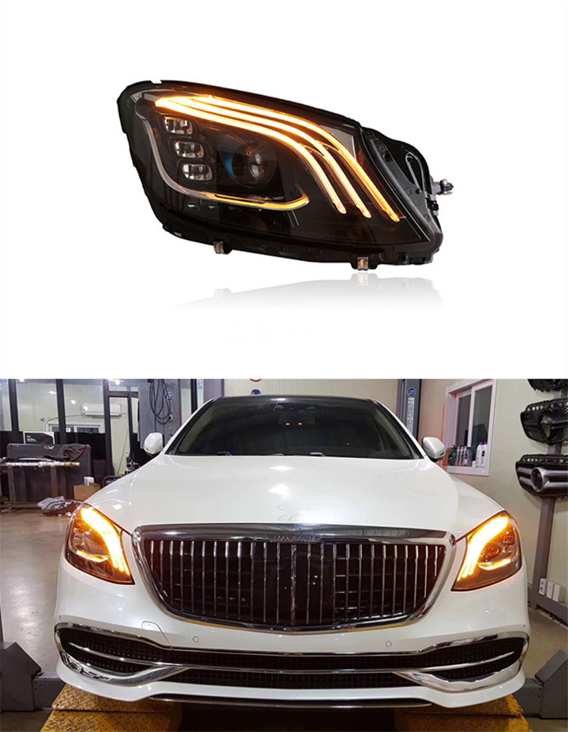 high beam LED head light For BENZ W222 W223 S350 S400 2013-20 Auto Brake Lamp Steam Turn Signal Headlights Assembly