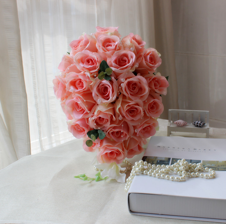 perfectlifeoh pearl flower for the bride Bridal Bridesmaids Waterfall Bouquet bouquet mariage