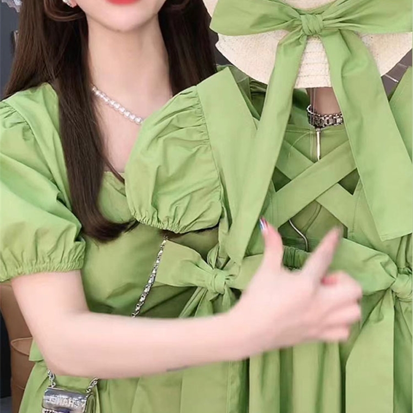 Girls Parent child Dress Summer Family of Three Avocado Green Bow Puff Sleeves Western Style Dresses 220614
Girls Parent child Dress Summer Family of Three Avocado Green Bow Puff Sleeves Western Style Dresses 220614