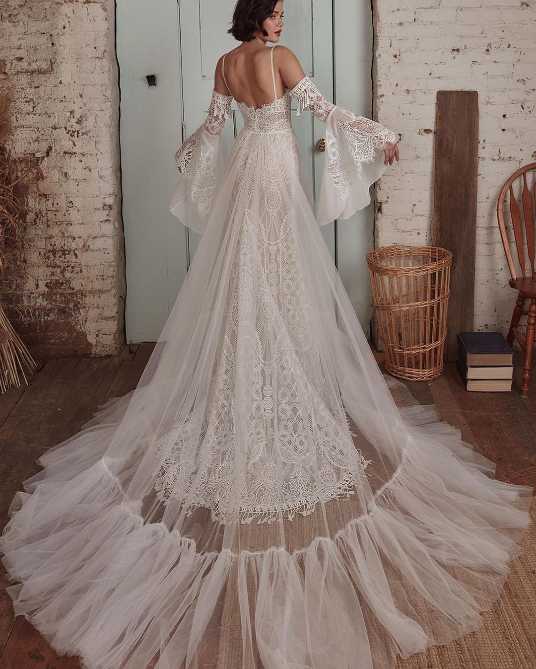 Sexy Mermaid Wedding Dress With Illusion Bodice Sleeveless Chiffom Train Backless Lace Organza Applique Formal Occasion Custom Made Floor-length De Ma