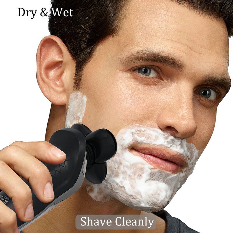 Electric Razor Rechargeable Electric Shaver For Men Wet & Dry 4D Floating Heads Shaving Machine Beard Trimmer Hair Clipper 220624