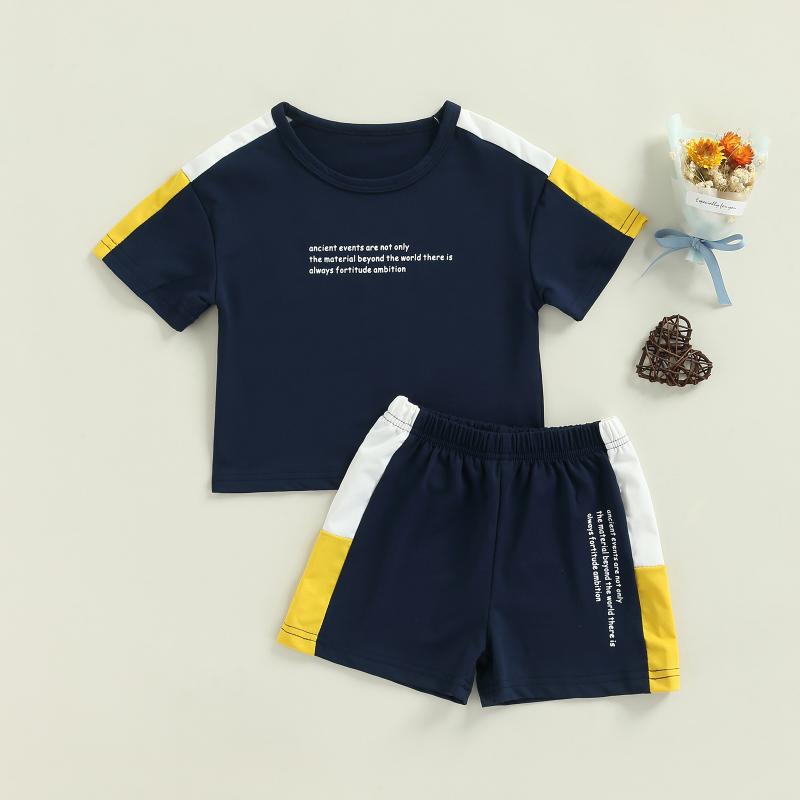 Clothing Sets 2-7Y Summer Kids Boys Causal Clothes 2pcs Letter Printed Color Patchwork Short Sleeve T Shirts Shorts TrousersClothing, As pic
Clothing Sets 2-7Y Summer Kids Boys Causal Clothes 2pcs Letter Printed Color Patchwork Short Sleeve T Shirts Shorts TrousersClothing, As pic