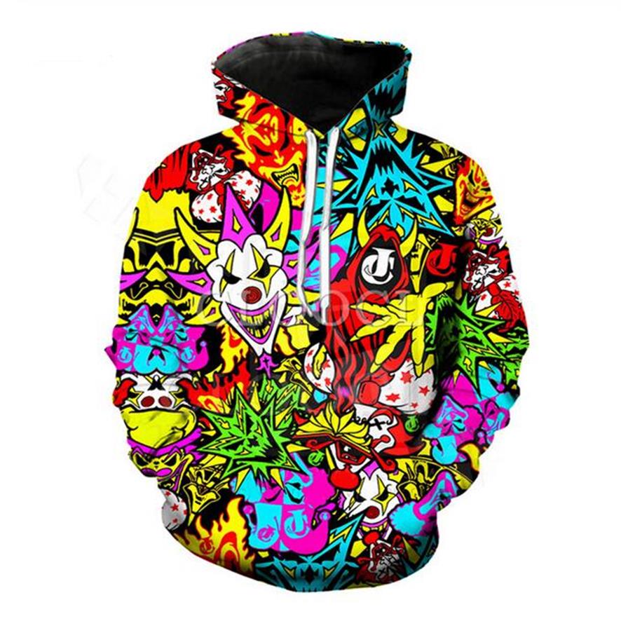 New Insane Clown Posse Hoodies Mens Hooded Pullovers Printed Male Hoody 3D Printing Hooded Sweatshirts RJ0138255J, As shown 
New Insane Clown Posse Hoodies Mens Hooded Pullovers Printed Male Hoody 3D Printing Hooded Sweatshirts RJ0138255J, As shown