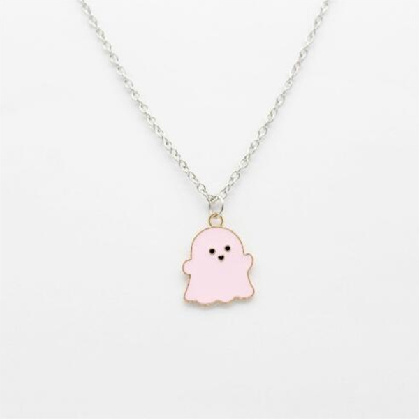 Black And White Ghost Pendant Necklaces For Women Men Best Friend Lovely Ghost Pendant Couple Necklace Fashion Jewelry GC983