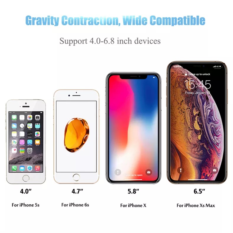 Universal Gravity Car Phone Holder, Car Air Vent Mount Clip Cell Holder No Magnetic Mobile Phone Stand Support Smartphone