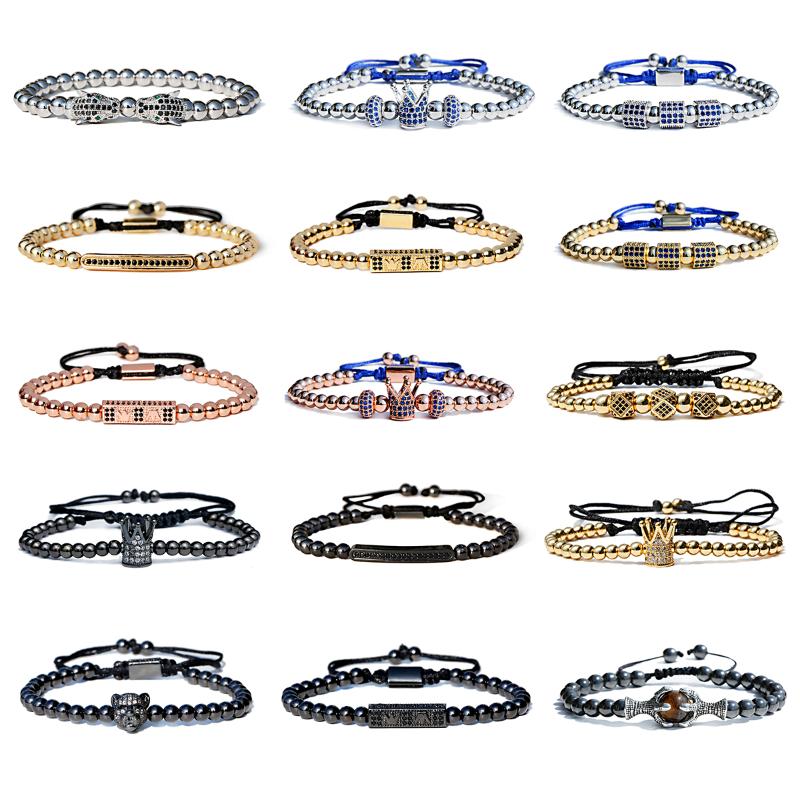 Beaded, Strands Luxury Zircon Crown Leopard Charm Bracelet Men Geometry Macrame Beads Bracelets Fashion Jewelry Pulseira Masculina Feminina
Beaded, Strands Luxury Zircon Crown Leopard Charm Bracelet Men Geometry Macrame Beads Bracelets Fashion Jewelry Pulseira Masculina Feminina