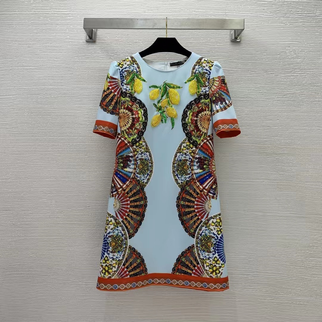 Milan Runway dresses 2022 Autumn O Neck Short Sleeve Panelled Women' Designer Dress Brand Same Style Clothing 0723-9, Picture color
Milan Runway dresses 2022 Autumn O Neck Short Sleeve Panelled Women' Designer Dress Brand Same Style Clothing 0723-9, Picture color