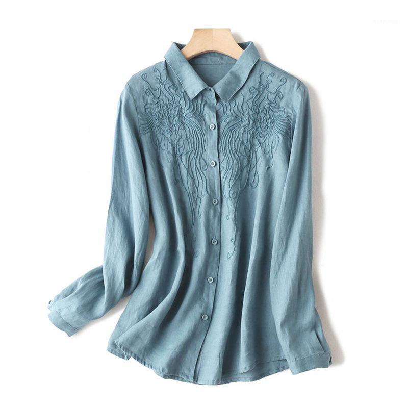 Women's Blouses & Shirts Pure Cotton Shirt Women 2022 Spring Retro Literary Embroidery Large Size Loose Wild Long-Sleeved, Brown
Women's Blouses & Shirts Pure Cotton Shirt Women 2022 Spring Retro Literary Embroidery Large Size Loose Wild Long-Sleeved, Brown