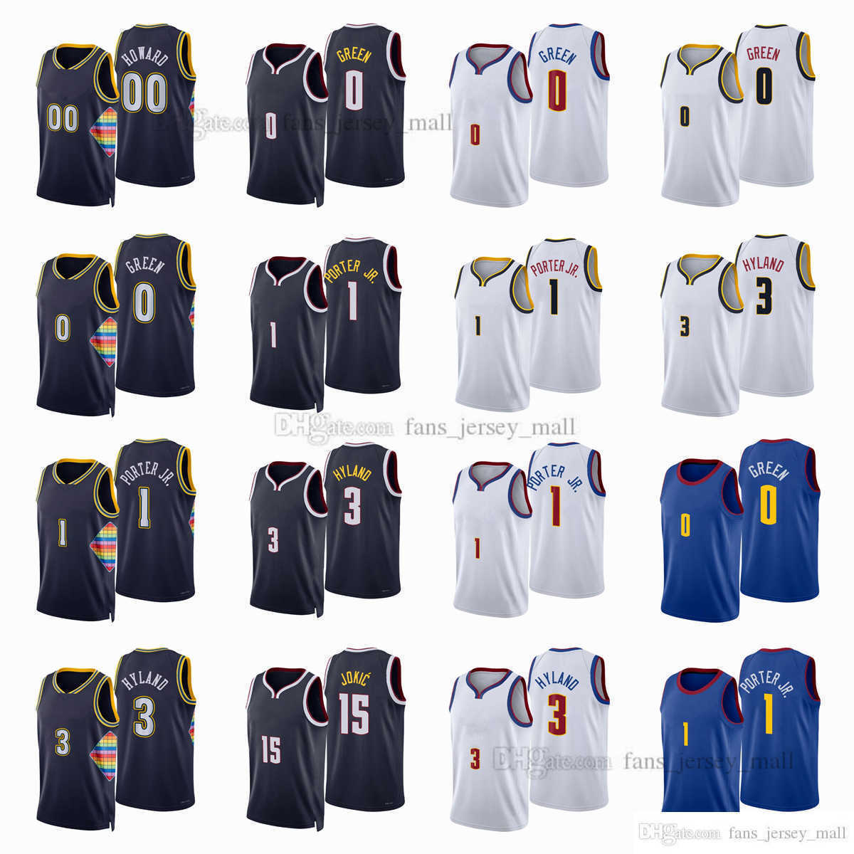 Printed City Basketball Jerseys JaMychal 0 Green Nikola 15 Jokic Michael 1 Porter Bones 3 Hyland Markus 00 Howard Jersey Color white black Custom
Printed City Basketball Jerseys JaMychal 0 Green Nikola 15 Jokic Michael 1 Porter Bones 3 Hyland Markus 00 Howard Jersey Color white black Custom
