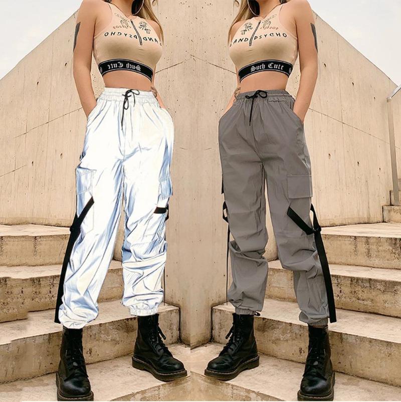 Women' Pants Fashion High Waist Cargo Women Casual Loose Reflective Pleated Full Length Elastic Trousers 2023 Spring Streetwear, Gray
Women' Pants Fashion High Waist Cargo Women Casual Loose Reflective Pleated Full Length Elastic Trousers 2023 Spring Streetwear, Gray