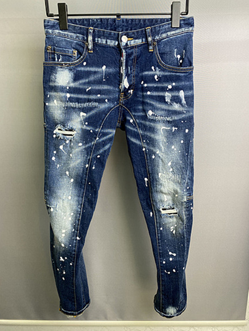 2022 New Men Jeans Hole Light Blue Dark gray Italy Brand Man Long Pants Trousers Streetwear denim Skinny Slim Straight Biker Jean for D2 Top quality d2 DSQ A111, A503
2022 New Men Jeans Hole Light Blue Dark gray Italy Brand Man Long Pants Trousers Streetwear denim Skinny Slim Straight Biker Jean for D2 Top quality d2 DSQ A111, A503