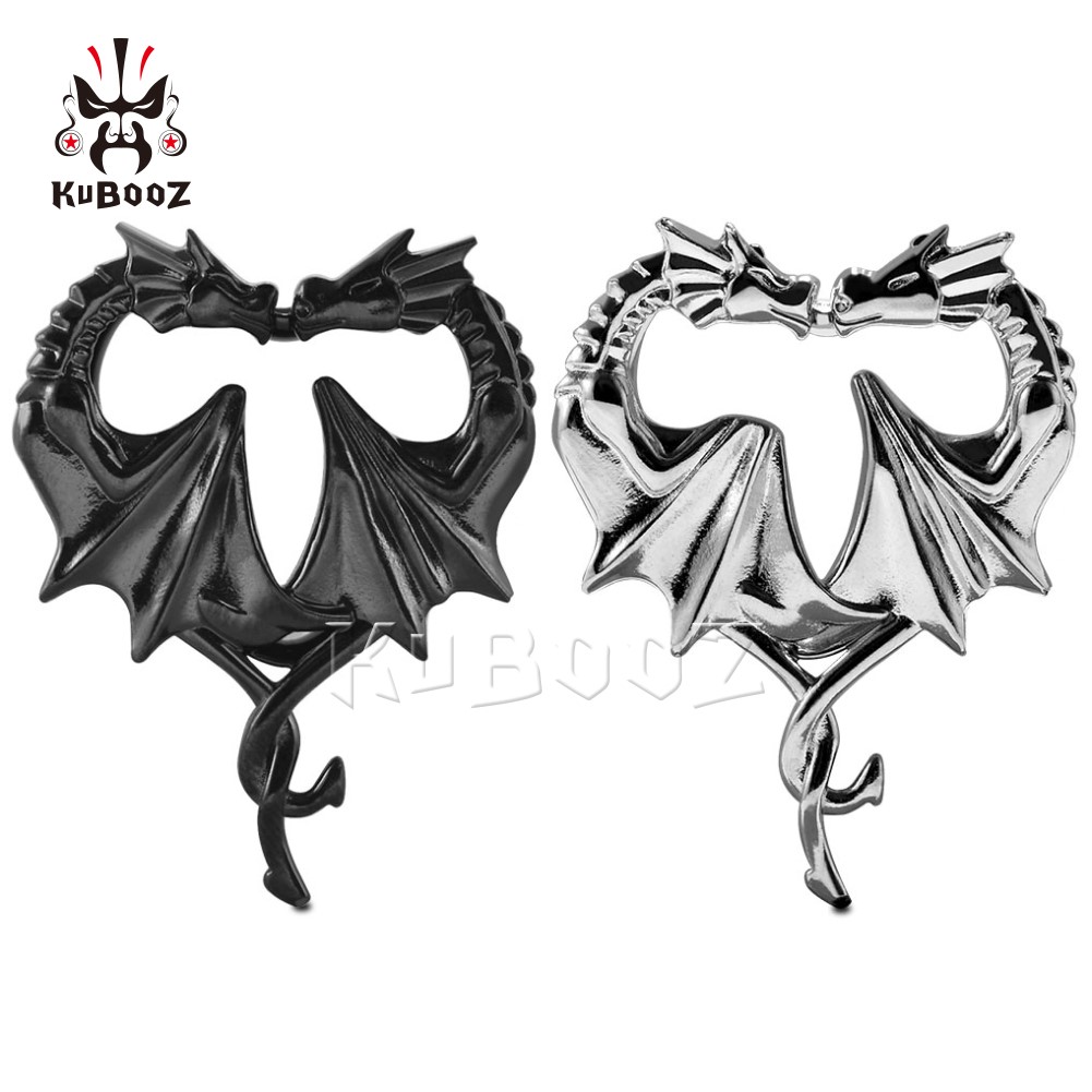 KUBOOZ Wholesale Stainless Steel Heart-shaped Pterosaur Ear Plugs Piercing Tunnels Earring Gauges Body Jewelry Stretchers Expanders Silver Black 8mm to 25mm 40PCS
KUBOOZ Wholesale Stainless Steel Heart-shaped Pterosaur Ear Plugs Piercing Tunnels Earring Gauges Body Jewelry Stretchers Expanders Silver Black 8mm to 25mm 40PCS