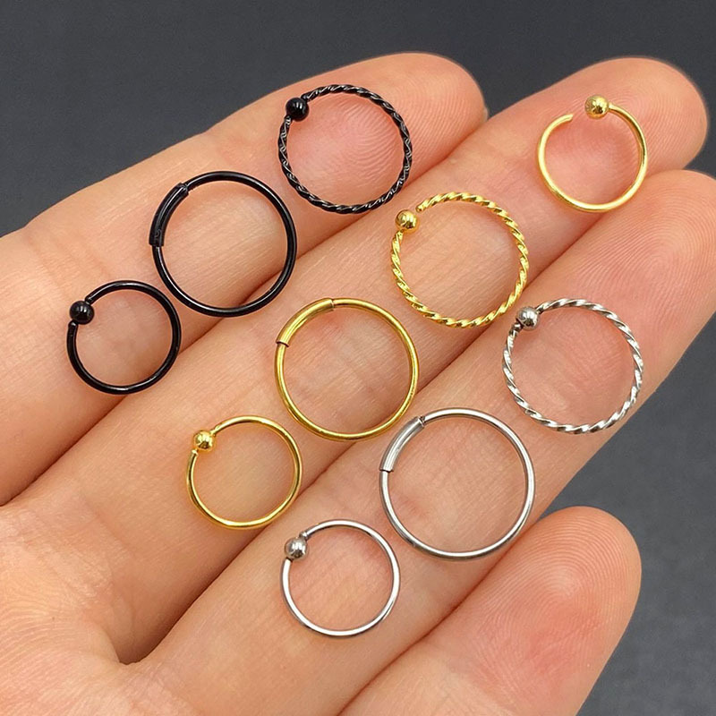 1PCS Stainless Twist Captive Bead Ring Ear Hoop Nose Loop Tragus Cartilage Piercing Body Jewelry ring Puncture 220716
1PCS Stainless Twist Captive Bead Ring Ear Hoop Nose Loop Tragus Cartilage Piercing Body Jewelry ring Puncture 220716