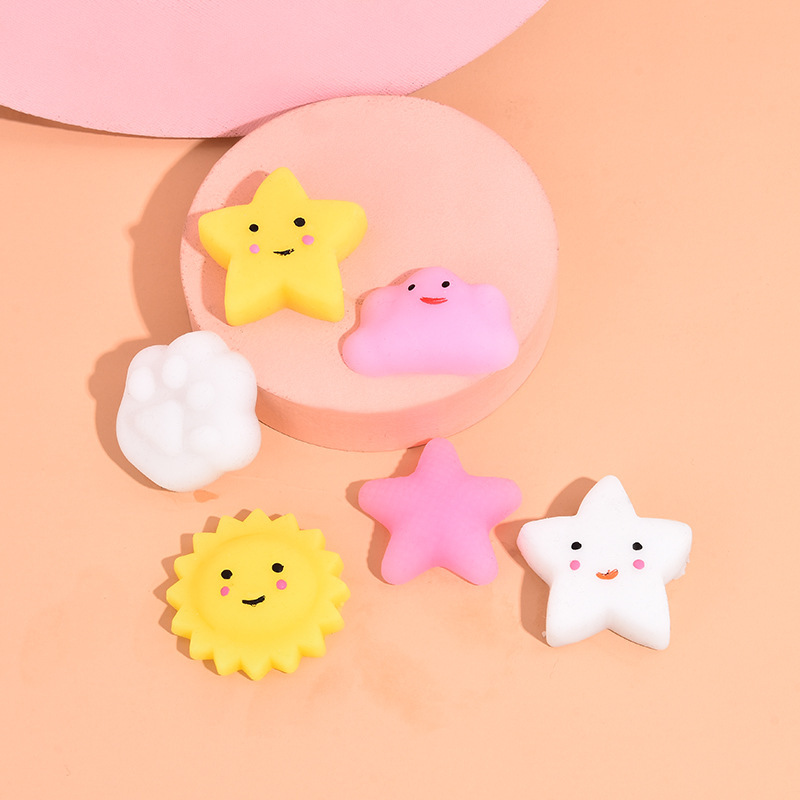 Fidget Toys Squishy Cute Sun Star Ball Kneading Music Kneading Software Decompression Vent Trickery Children's Student Gift