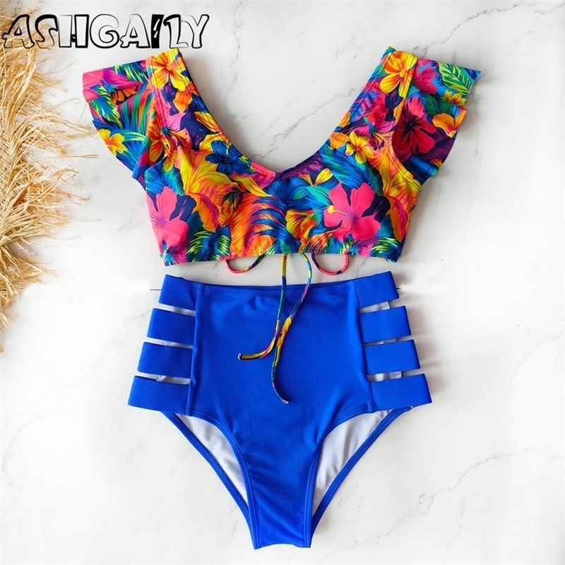 New Ruffle Bikini Retro Women Vintage Floral Push Up Bikinis Set High Waist Padded Biquini Swimwear Swimsuit Bathing Suit Y200319, Na19508b2
New Ruffle Bikini Retro Women Vintage Floral Push Up Bikinis Set High Waist Padded Biquini Swimwear Swimsuit Bathing Suit Y200319, Na19508b2