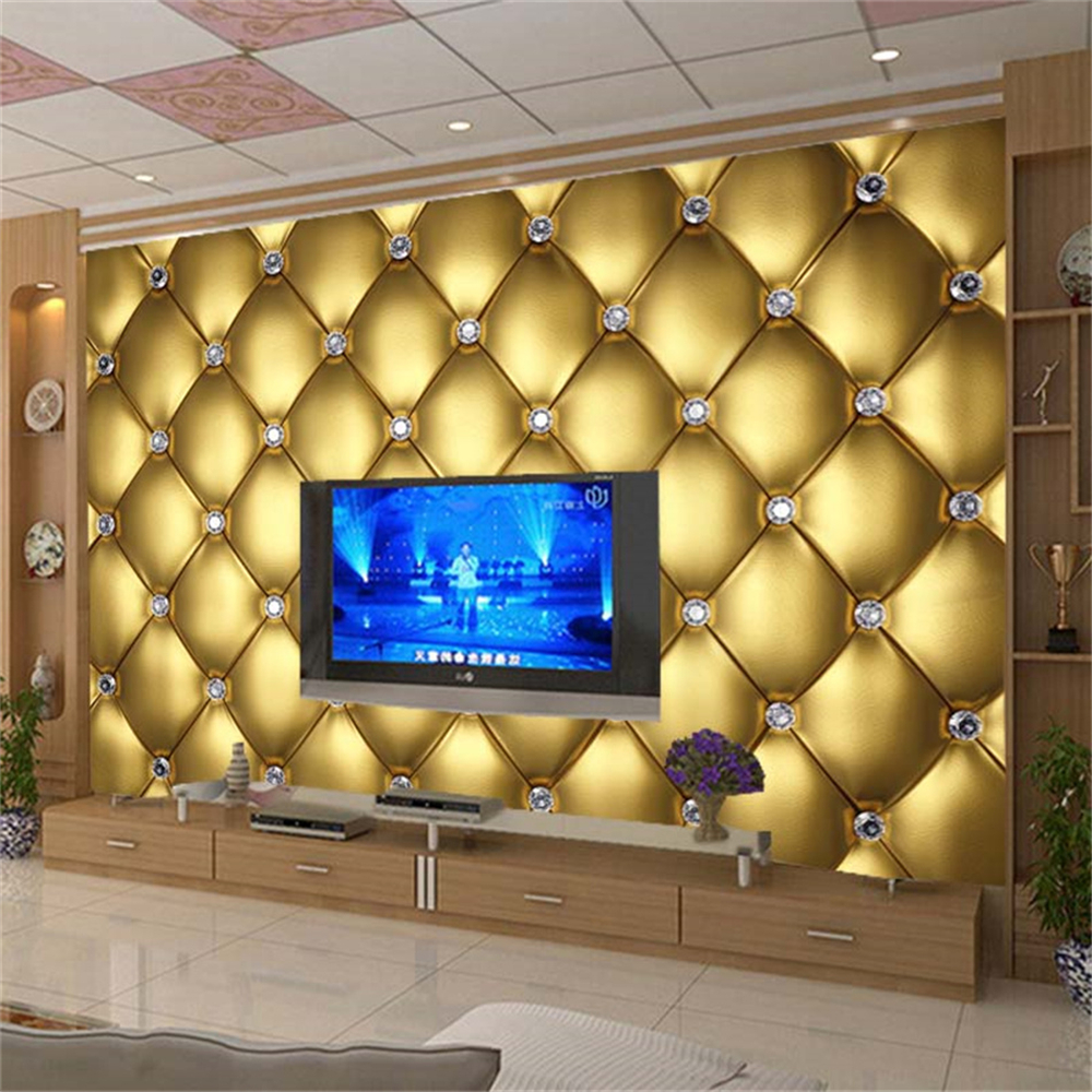 Custom 3D Stereoscopic Large Diamond 3D Photo Wallpapers for Living Room Bedroom TV Background Mural Wall Papers Home Decor