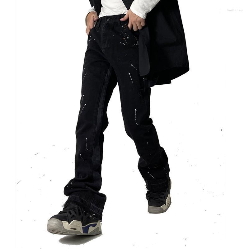 Men' Jeans Net Celebrity Paint Boot Cut Denim Pant Men Streetwear Hip Hop Punk Motorcycle Male Vintage Long JeansMen' Bert22, Black
Men' Jeans Net Celebrity Paint Boot Cut Denim Pant Men Streetwear Hip Hop Punk Motorcycle Male Vintage Long JeansMen' Bert22, Black