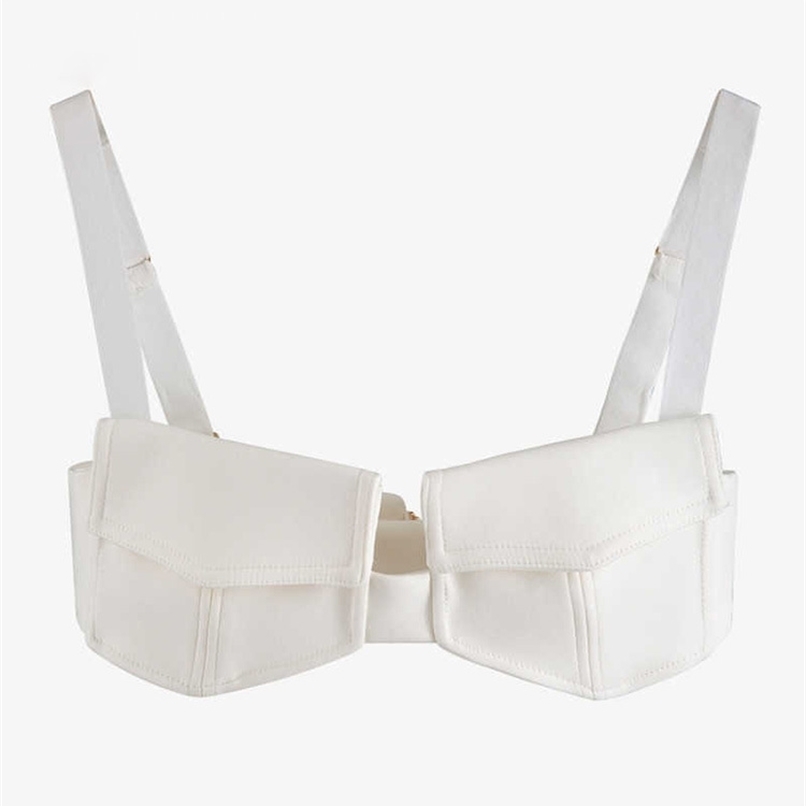 DEAT Spring and summer fashiopn straps turn-down outfits bra female Camis casual top WM2100L 220316