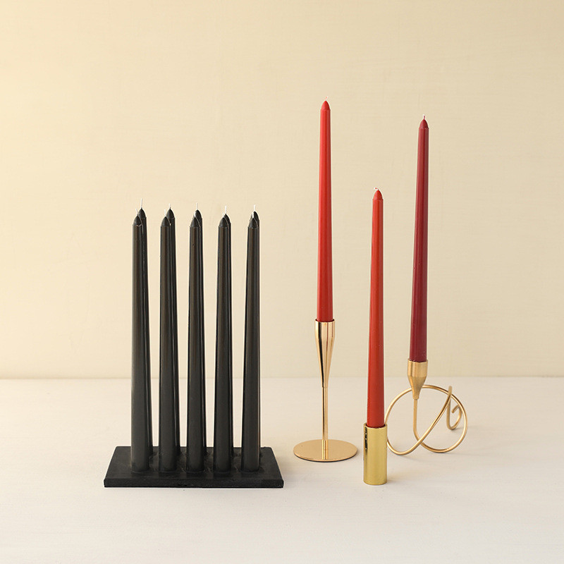 4PCS 30CM Color Taper Candles for Wedding Decoration Birthday Festival Table Decor Long Stick Nordic Candles Set Pack of