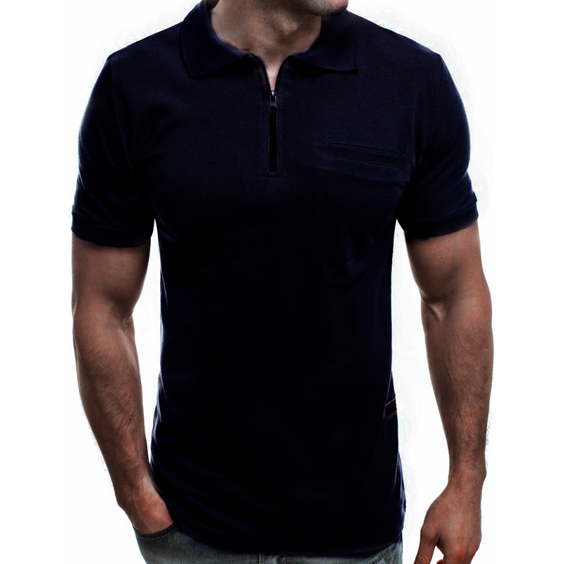 Men's Polo Shirts Summer Top Solid Zipper Casual Shirts for Men Clothing Short Sleeve Top Polo Shirt Men Polos Para Hombre 220402