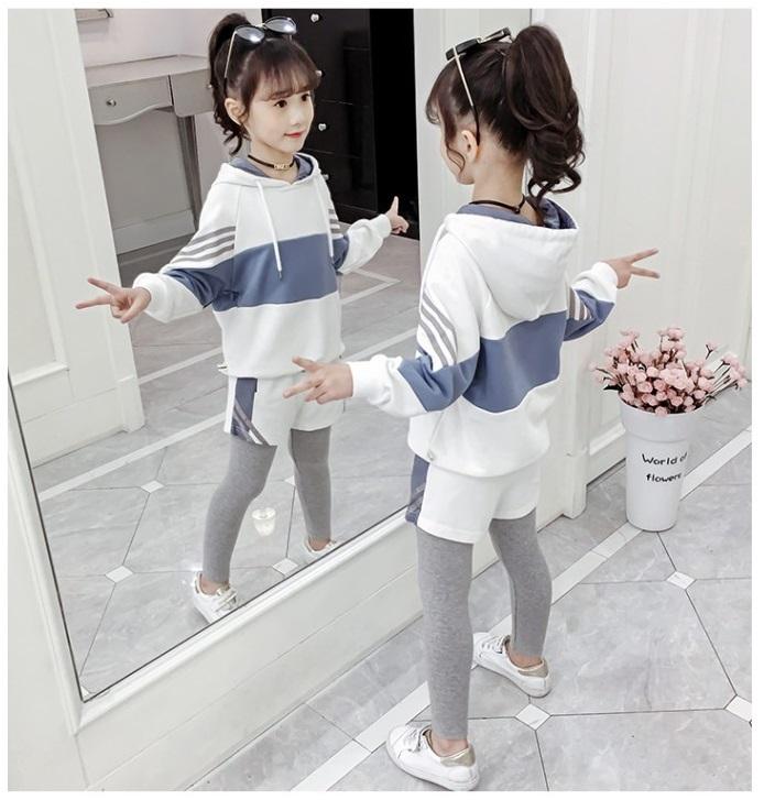 Clothing Sets 5-10 Years Old Children's Spring Girl Baby Fashion Stitching Stripes Leisure Sports Big Child Suit Two-piece, Blue
Clothing Sets 5-10 Years Old Children's Spring Girl Baby Fashion Stitching Stripes Leisure Sports Big Child Suit Two-piece, Blue