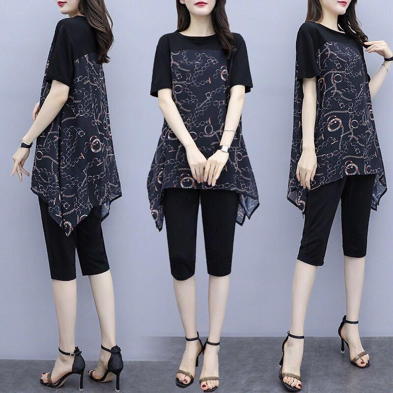 Women's Tracksuits Piece Sets Womens Outfits 2022 Summer Sport Short Sleeve Tracksuit O Neck Black Two Pants Set 5XLWomen's, As picture
Women's Tracksuits Piece Sets Womens Outfits 2022 Summer Sport Short Sleeve Tracksuit O Neck Black Two Pants Set 5XLWomen's, As picture
