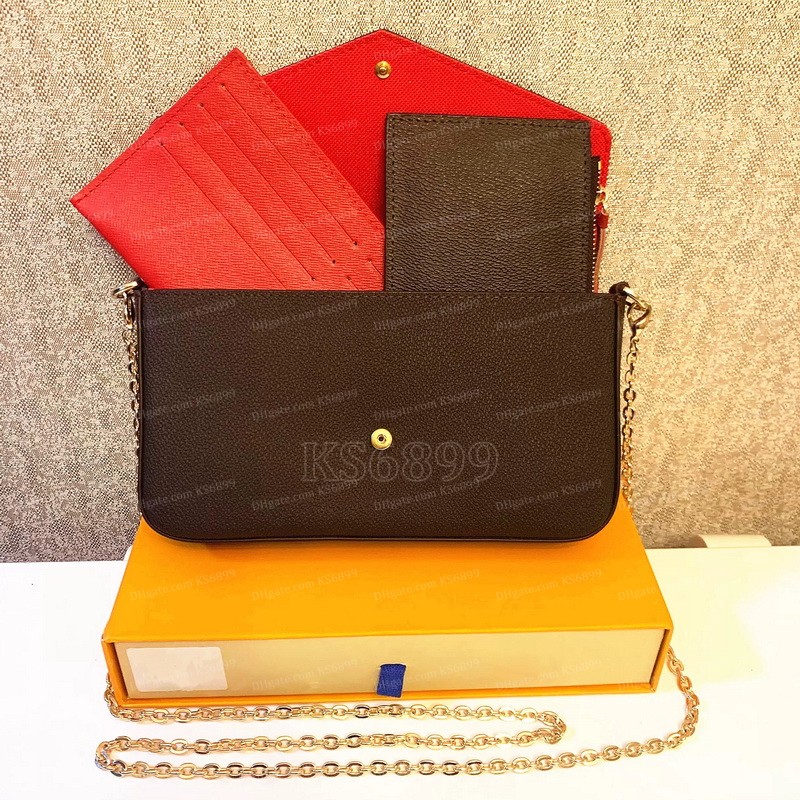 Fashion Bags Classic Designers Genuine Leather 3pcs Set Women Shoulder Bags Brown Flower Chain Cross Body Ladies Flap Purse Clutch Totes With Box Dust Bag KS6899
Fashion Bags Classic Designers Genuine Leather 3pcs Set Women Shoulder Bags Brown Flower Chain Cross Body Ladies Flap Purse Clutch Totes With Box Dust Bag KS6899