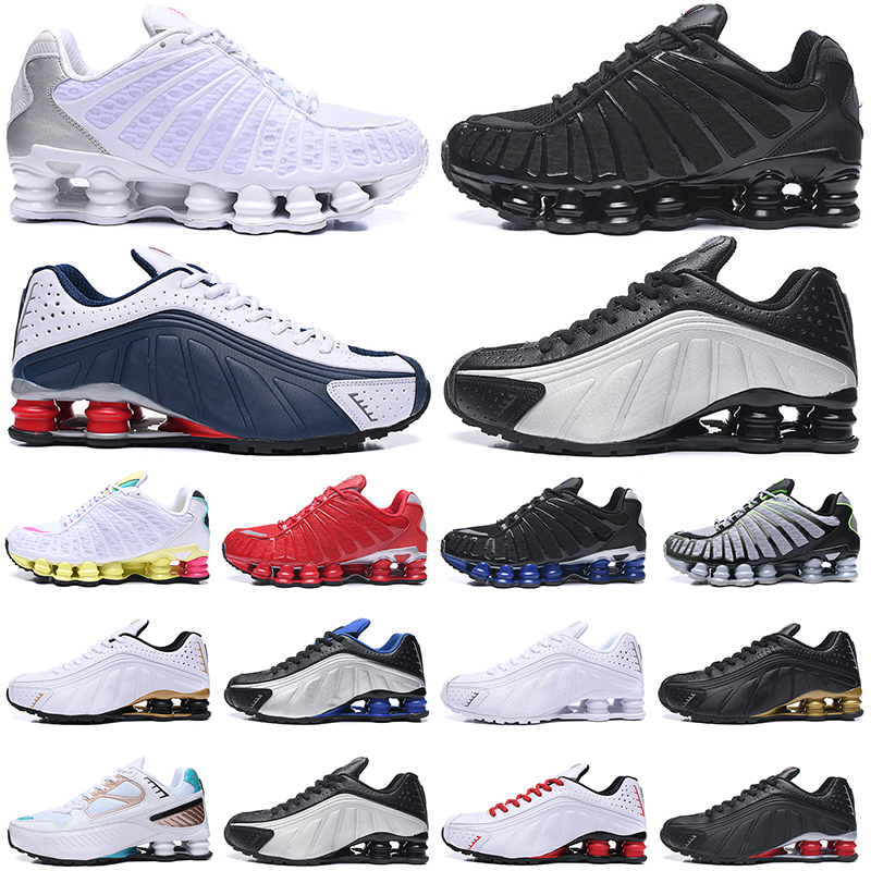 

shox tl r4 men women running shoes og 301 triple black white sunrise speed red lime blast silver green grey mens trainers outdoor sport sneakers, 301 black bule