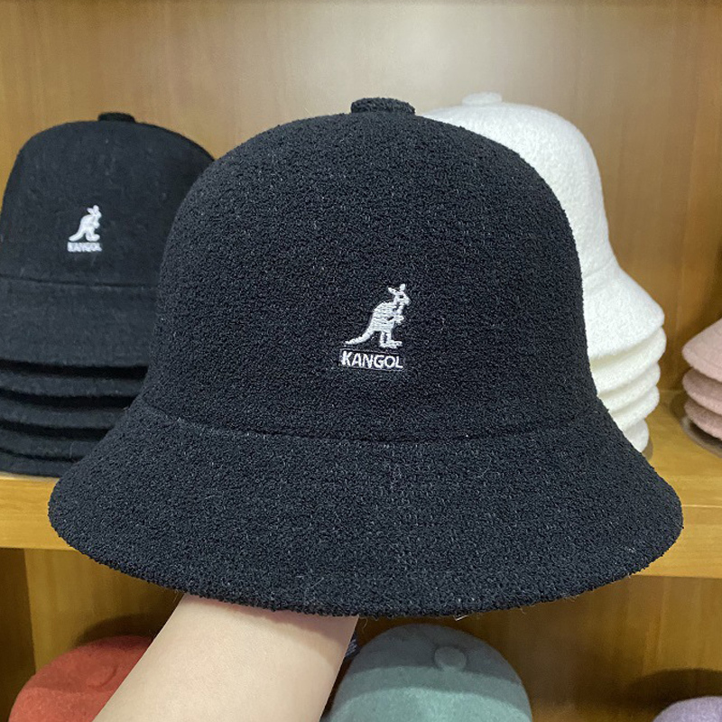 Fashion spring bucket hat knitted kangaroo fisherman classic solid color female painter wool trendy women's 220511