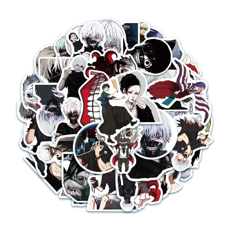 50Pcs/Lot Classic Anime Tokyo Ghoul stickers Graffiti Sticker Decoration Suitcase Skateboard Waterproof PVC Sticker