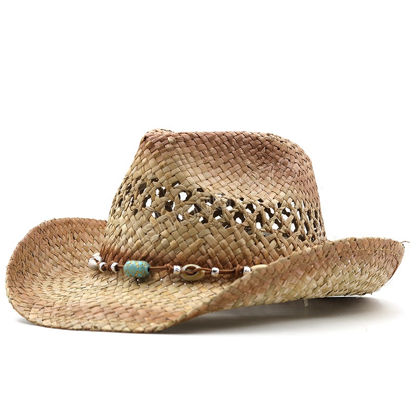 Hollow Out Unisex Shading Outdoor Wide Brim Cowboy Straw Hat Solid Color Fashion Sun Protection Beach Hat Summer Cap
Hollow Out Unisex Shading Outdoor Wide Brim Cowboy Straw Hat Solid Color Fashion Sun Protection Beach Hat Summer Cap