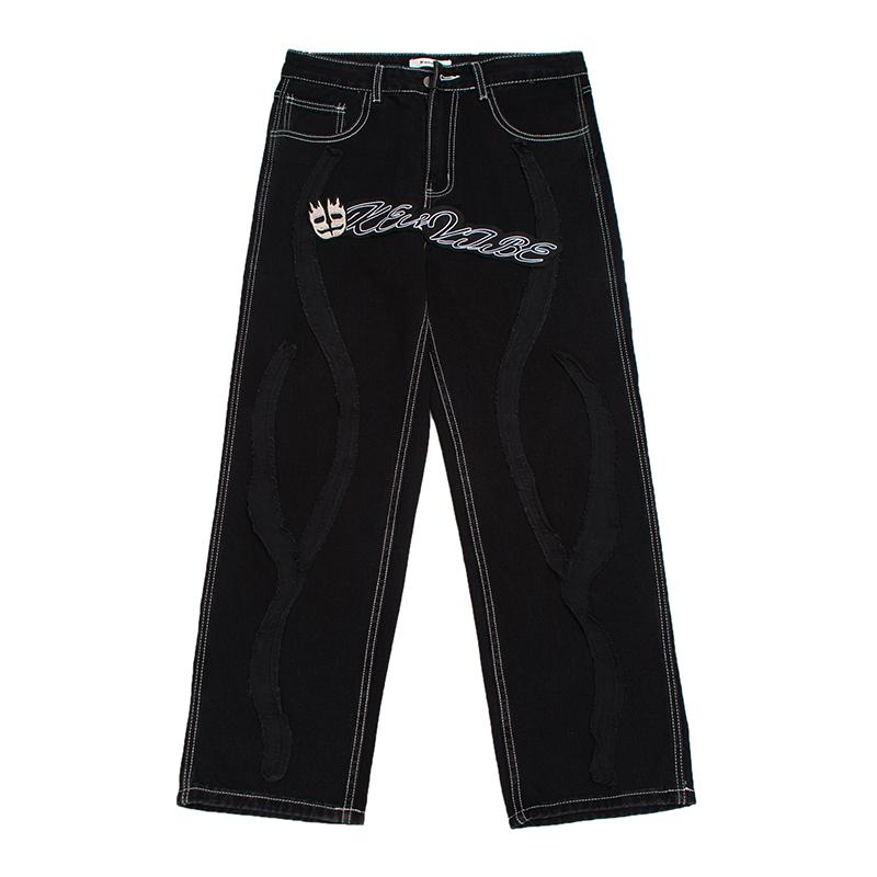 Men's Jeans Emo Mens Black Streetwear Harajuku Embroidered Baggy Wide Leg Oversize Straight Pants Alt Low Rise Denim Trousers ClothesMen's
Men's Jeans Emo Mens Black Streetwear Harajuku Embroidered Baggy Wide Leg Oversize Straight Pants Alt Low Rise Denim Trousers ClothesMen's