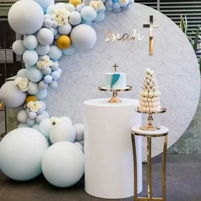 5pcs 3pc Round Cylinder Pedestal Display Art Decor Cake Rack Plinths Pillars for DIY Wedding Party Decorations Holiday fy3270 sxa17