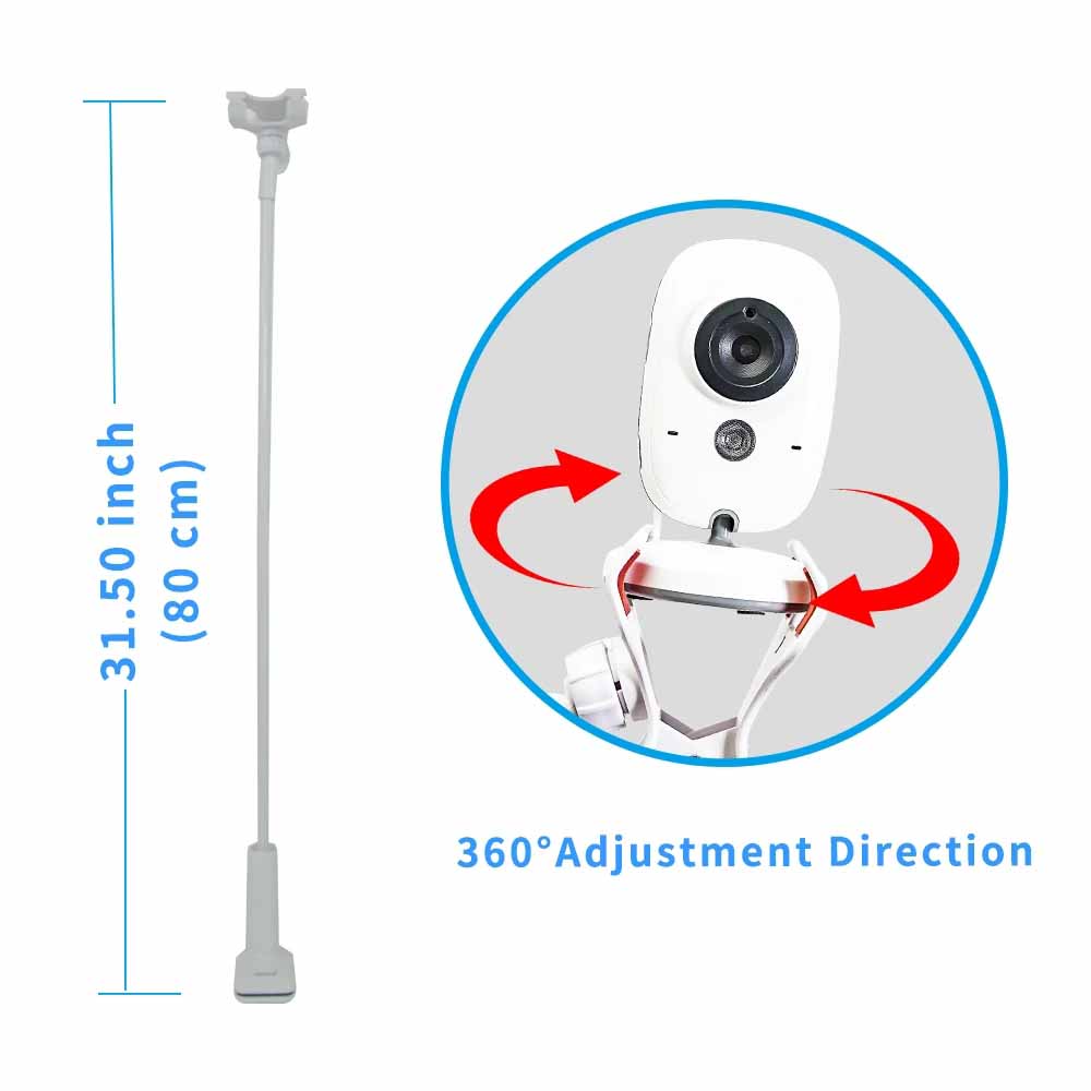 Multifunction Universal Camera Holder Stand for Baby Monitor Mount on Bed Cradle Adjustable Long Arm Bracket
