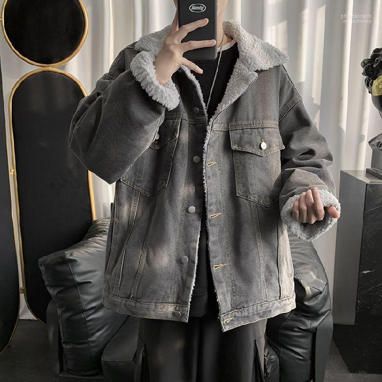Men's Down & Parkas Autumn Winter Thicken Denim Jacket Warm Lamb Velvet Washed Plus Casual Sports Coat Slim Male Clothes Phin22, Blue
Men's Down & Parkas Autumn Winter Thicken Denim Jacket Warm Lamb Velvet Washed Plus Casual Sports Coat Slim Male Clothes Phin22, Blue