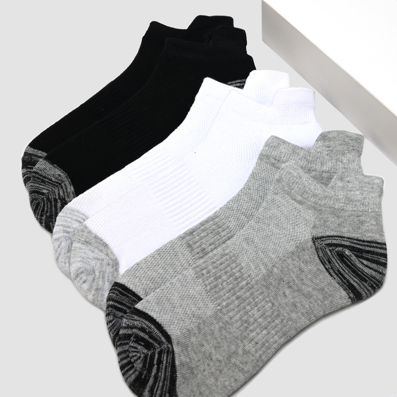 10 Pairs Mens Ankle Socks Athletic Cushioned Cotton Sports Socks Breathable Low Cut Tab With Arch Support Mesh Casual Short Sock D220611