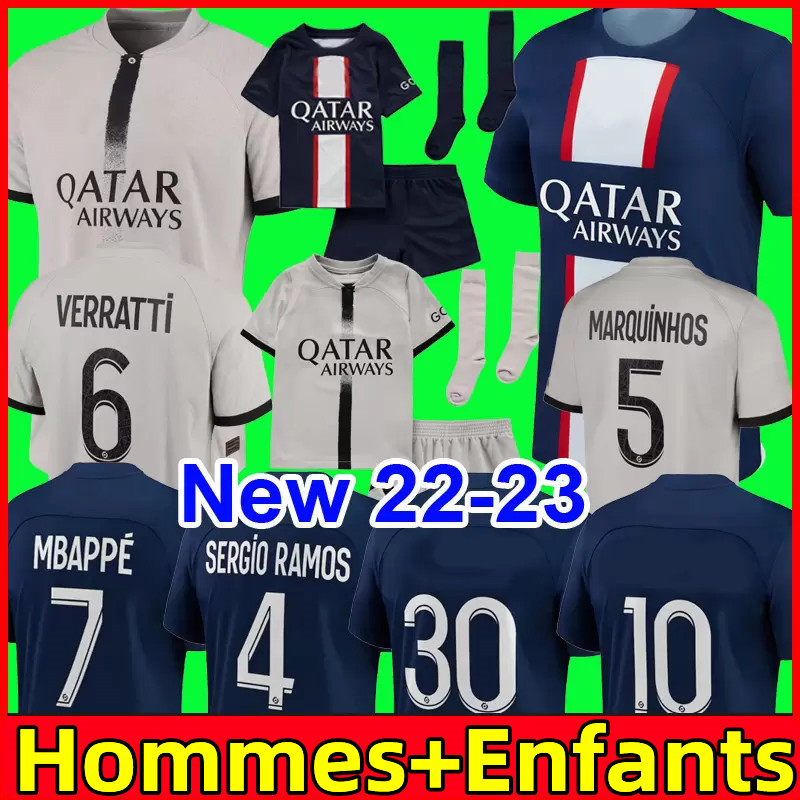 22 23 #30 soccer jerseys MBAPPE HAKIMI SERGIO RAMOS PSGs WIJNALDUM N. Mendes VERRATTI Paredes football shirt men kids kit socks 2022 2023 hommes enfants maillot de foot, 22-23 away kids
22 23 #30 soccer jerseys MBAPPE HAKIMI SERGIO RAMOS PSGs WIJNALDUM N. Mendes VERRATTI Paredes football shirt men kids kit socks 2022 2023 hommes enfants maillot de foot, 22-23 away kids