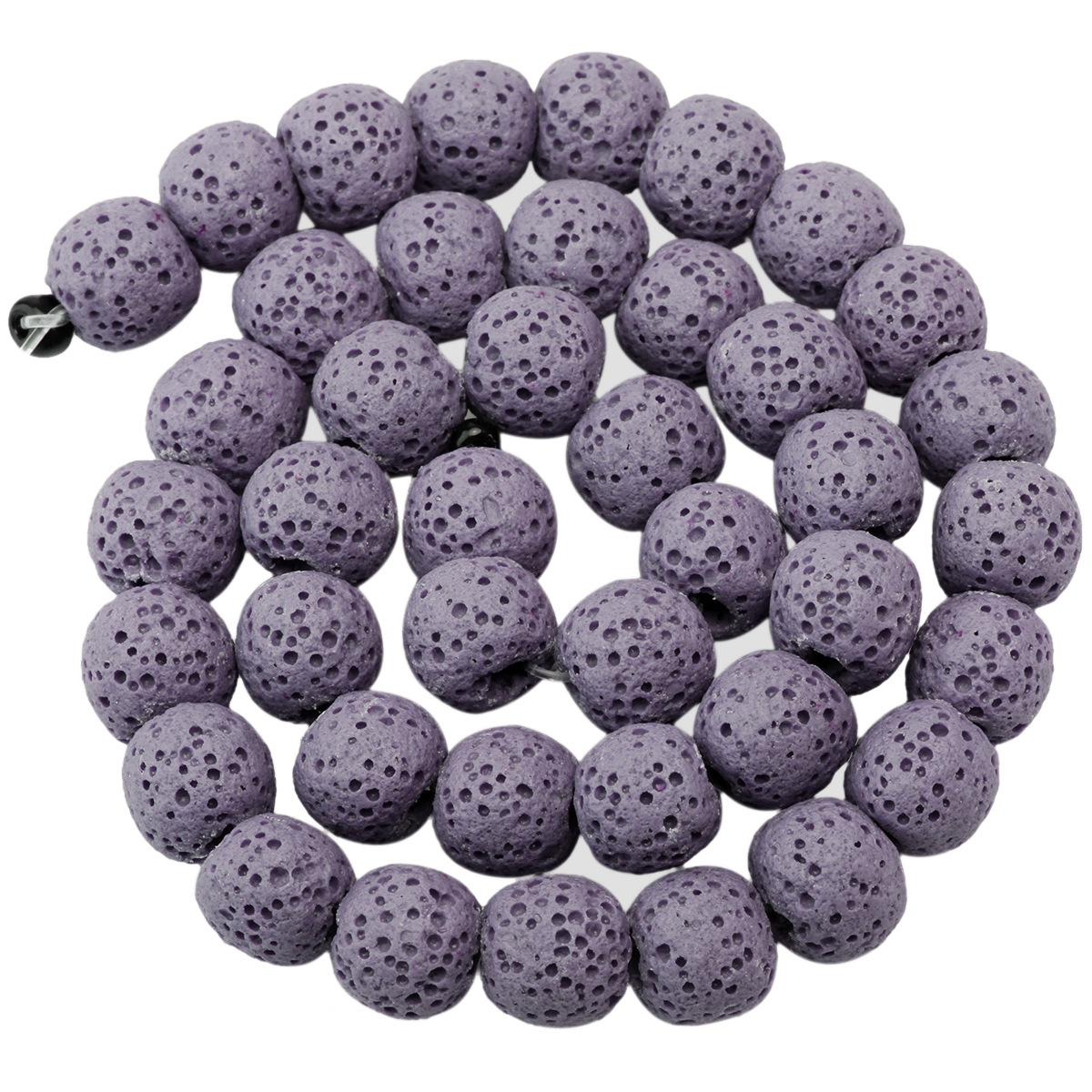 Loose 8MM Natural Rock Lava Stone Round Beads For Making Jewelry Necklace Bracelet Earrings Rings Craft Healing Raw Volcanic Gemstone Quartz Wholesale