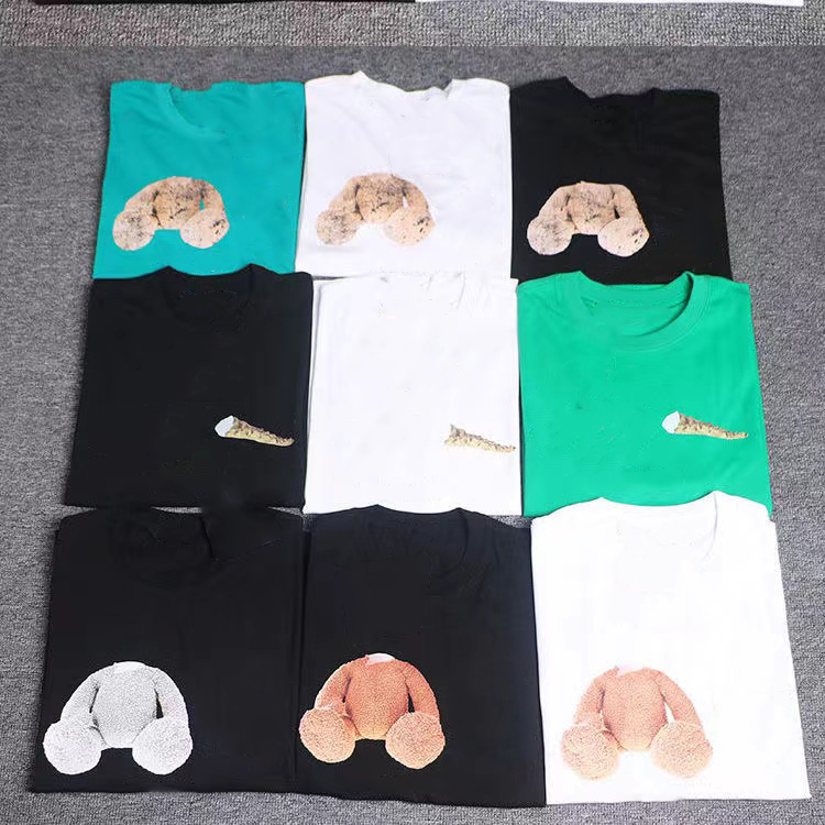 High quality fashion T shirt palms cotton short-sleeved tee Bear Printed Short Sleeve men women short T-shirts couple top
High quality fashion T shirt palms cotton short-sleeved tee Bear Printed Short Sleeve men women short T-shirts couple top