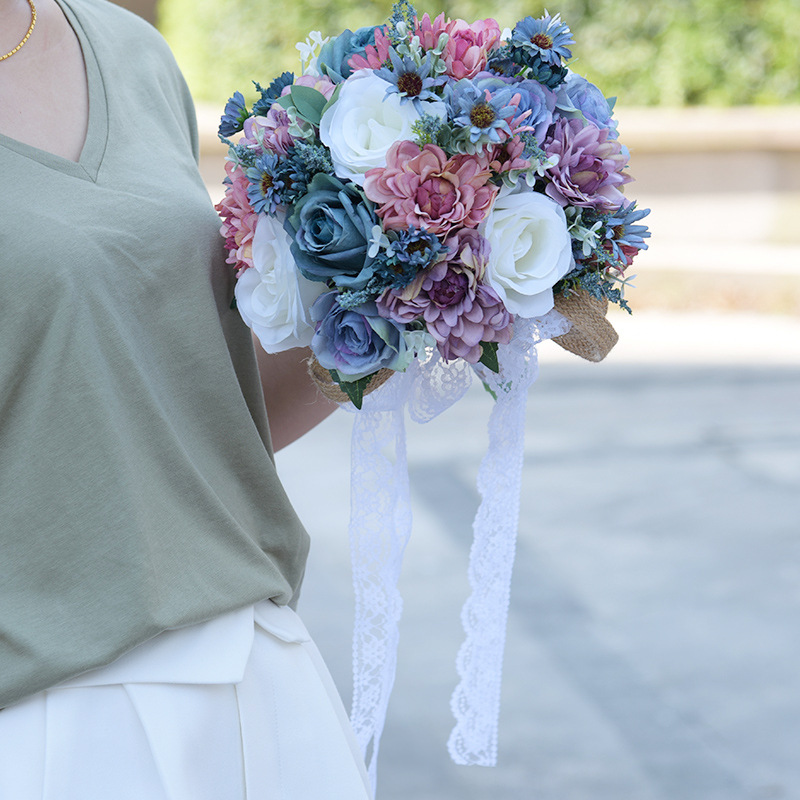 Natural Bouquet ramos Wedding Flowers sEuropean style palace rose bridal bouquetilk Flowers Bridesmaid Bouquets
