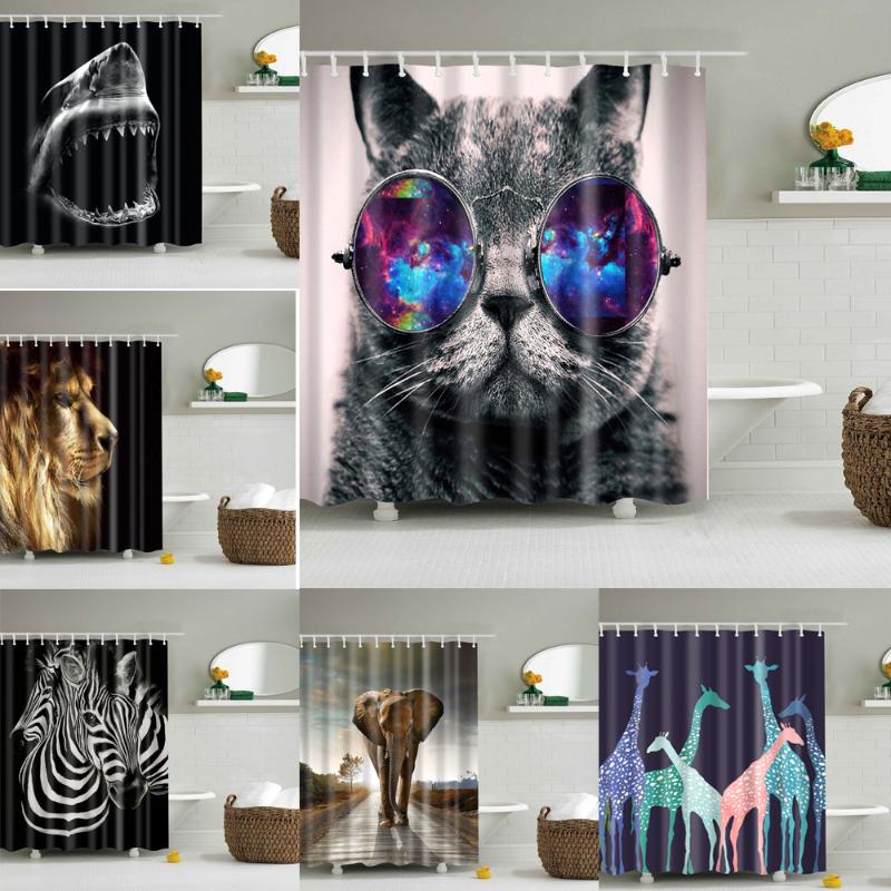 Shower Curtains 3D Printing Cartoon Animal Bath Screens Bathroom Curtain Cat Elephant Decor Multi-size
Shower Curtains 3D Printing Cartoon Animal Bath Screens Bathroom Curtain Cat Elephant Decor Multi-size