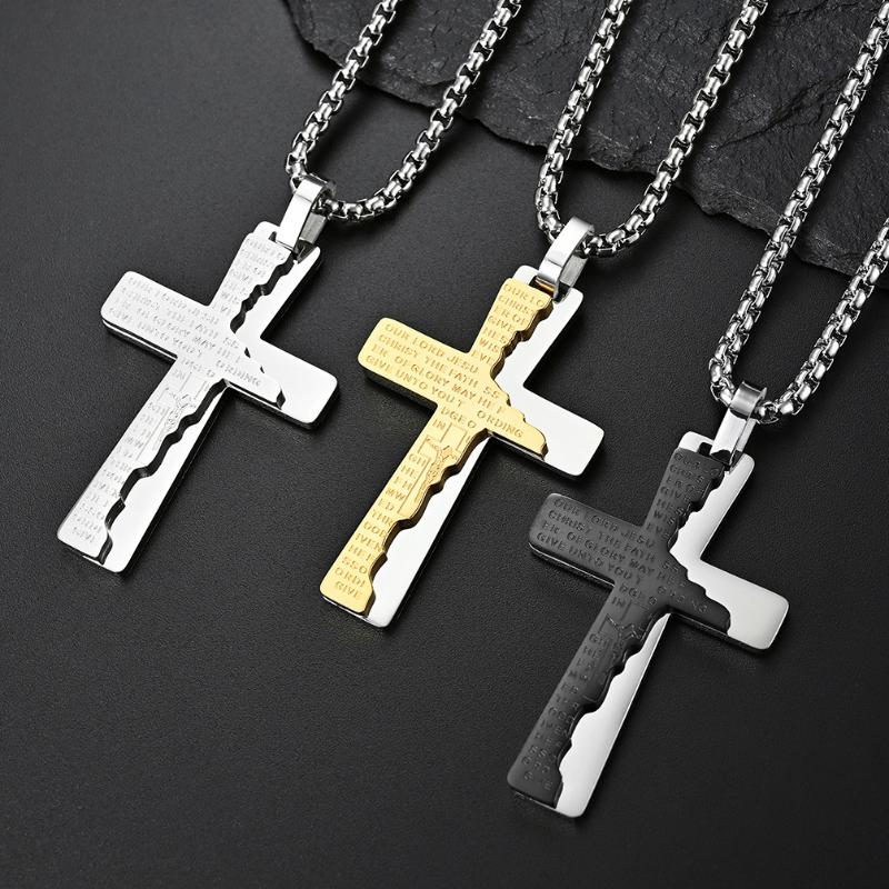 Chains European And American Style Stainless Steel Cross Necklace Personality Niche Fashion Men's Pendant Jewelry WholesaleChains
Chains European And American Style Stainless Steel Cross Necklace Personality Niche Fashion Men's Pendant Jewelry WholesaleChains