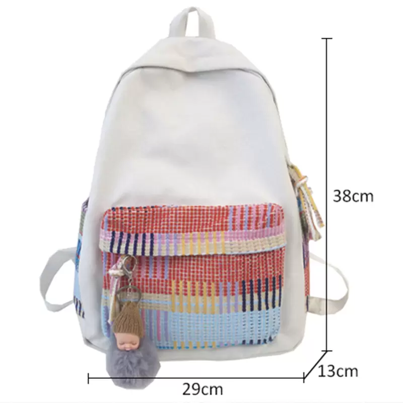 Waist bagsFashion Backpacks with Handle School Shoulder bags for Girls Womens Large Bag Korean Stylish Plaid Japanese Schoolbag MD0314