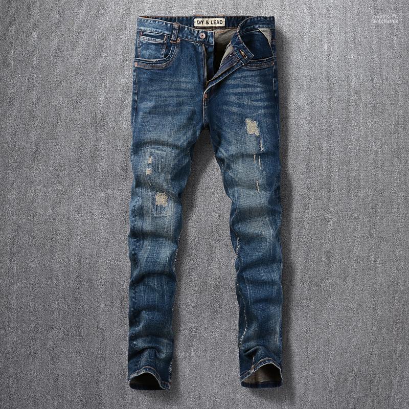 Men's Jeans Ly Designer Fashion Men Retro Blue Elastic Slim Fit Ripped Patched Vintage Stretch Casual Denim Pants Hombre Heat22, Retro dark blue
Men's Jeans Ly Designer Fashion Men Retro Blue Elastic Slim Fit Ripped Patched Vintage Stretch Casual Denim Pants Hombre Heat22, Retro dark blue