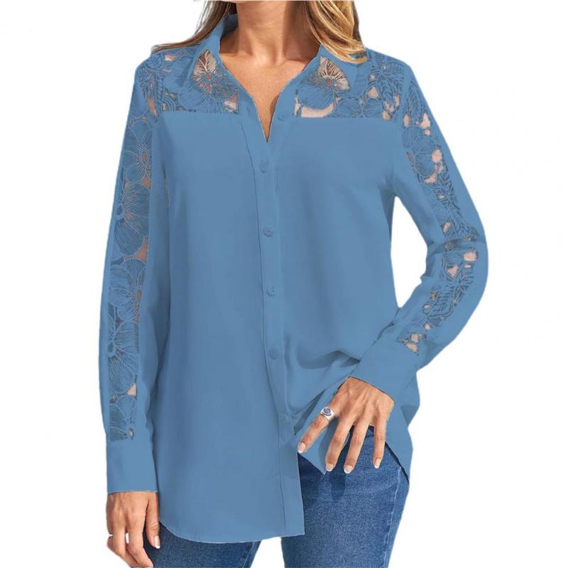 Women' Blouses & Shirts Casual Women Shirt Lace Patchwork Spring Summer Single Breasted Turndown Collar Blouse And For Daily Wear White 5xl
Women' Blouses & Shirts Casual Women Shirt Lace Patchwork Spring Summer Single Breasted Turndown Collar Blouse And For Daily Wear White 5xl