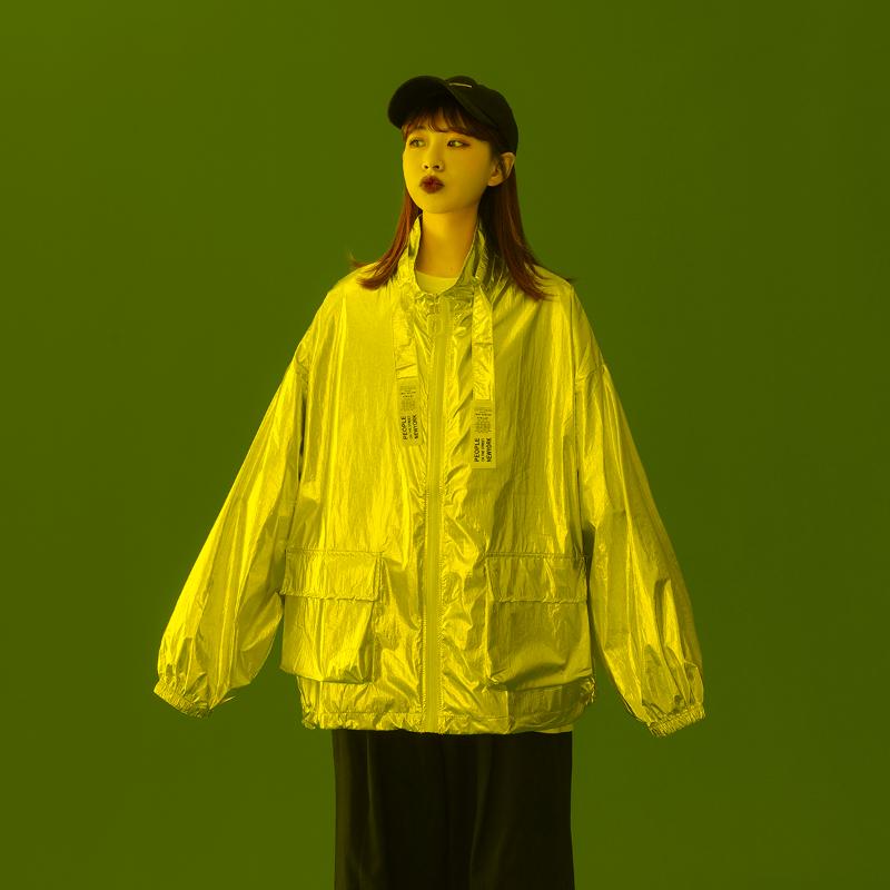 Women' Jackets Colorful Reflective Bright Womens Japanese Fashion Trends Hip Hop Streetwear Couples Oversized Casual Windbreaker CoatsWomen, Silver
Women' Jackets Colorful Reflective Bright Womens Japanese Fashion Trends Hip Hop Streetwear Couples Oversized Casual Windbreaker CoatsWomen, Silver