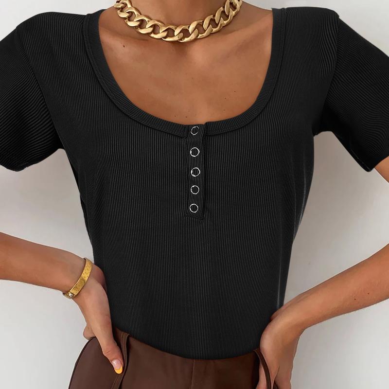 Women's Blouses & Shirts Ribbed Knitted Women Solid Color Casual Shirt Summer Slim Lady Tops Camisa FemininaWomen's, Gray
Women's Blouses & Shirts Ribbed Knitted Women Solid Color Casual Shirt Summer Slim Lady Tops Camisa FemininaWomen's, Gray