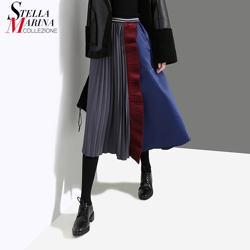Korean Style Women Multicolor Patchwork Pleated Skirt ALine Ruffles High Waist Female Casual Party Midi Skirts 4144 Y200326, 4144 multicolor
Korean Style Women Multicolor Patchwork Pleated Skirt ALine Ruffles High Waist Female Casual Party Midi Skirts 4144 Y200326, 4144 multicolor