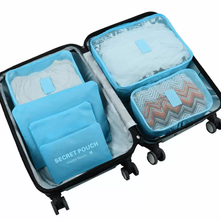 6 PCS Travel Storage Set Make Up Box Organizer Suitcase Pouch Travel Bag Organizer Case Shoes Packing Cube Luggage (Instrument Bags & Cases Functional