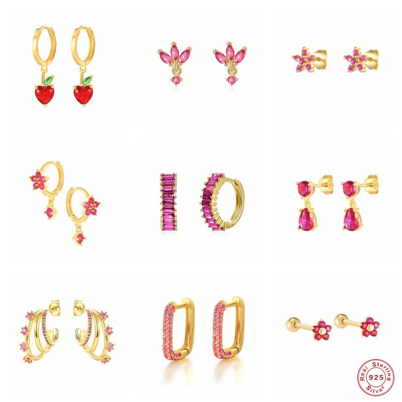 Stud Aide 925 Sterling Silver Rose Red Crystal Series Earrings For Women Cubic Zirconia Jeweled Butterfly Flower Ear GiftStud
Stud Aide 925 Sterling Silver Rose Red Crystal Series Earrings For Women Cubic Zirconia Jeweled Butterfly Flower Ear GiftStud